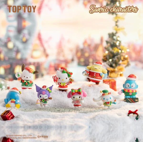 Top Toy Sanrio Characters Christmas Martket Car Blind Box - Hello Kitty My Melody Kuromi Cinnamoroll Pompompurin Pochacco Hangyodon