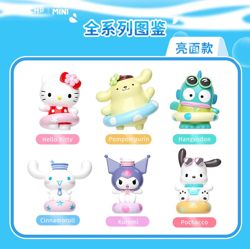 Sanrio Characters Sweet Summer Time with Blister Mini Series | Hello Kitty Kuromi Cinnamoroll Pompompurin Pochacco Hangyodon - Kawaii Collectable Toys Toy Collection