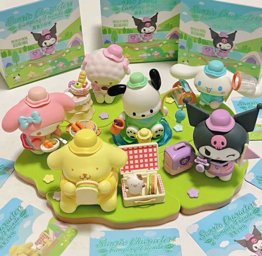 Top Toy x Sanrio Characters Camping Friends | My Melody Piano Kuromi Cinnamoroll Pompompurin Pochocca - Collectable Toys Mystery Blind Box