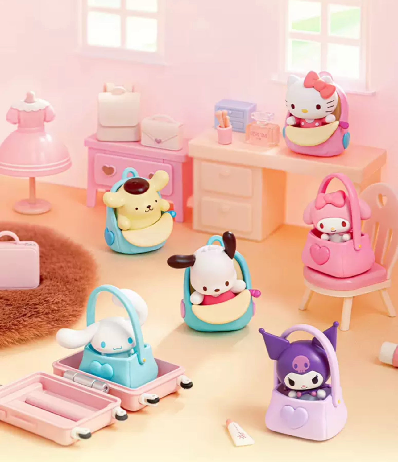 Sanrio Characters Sweet In Bags Beans Mini Series | Hello Kitty My Melody Kuromi Cinnamoroll Pompompurin Pochacco - Kawaii Collectable Toys Toy Collection