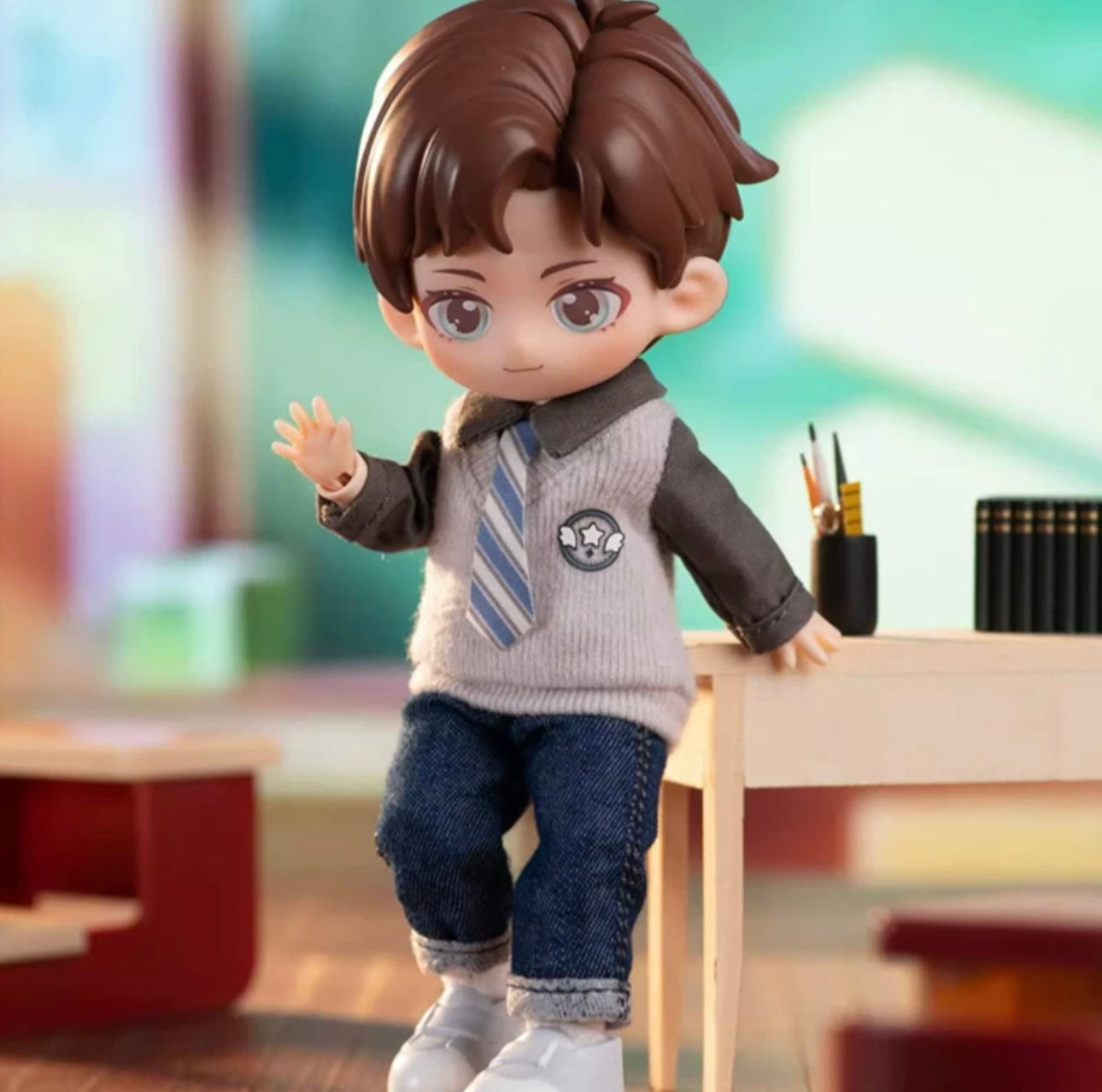 Simon Toys Peetsoon | Boy School Life Students - 1/12 ob11 11cm BJD Doll Ball Joint Doll Collectible Toys Cute Boy Mystery Blind Box