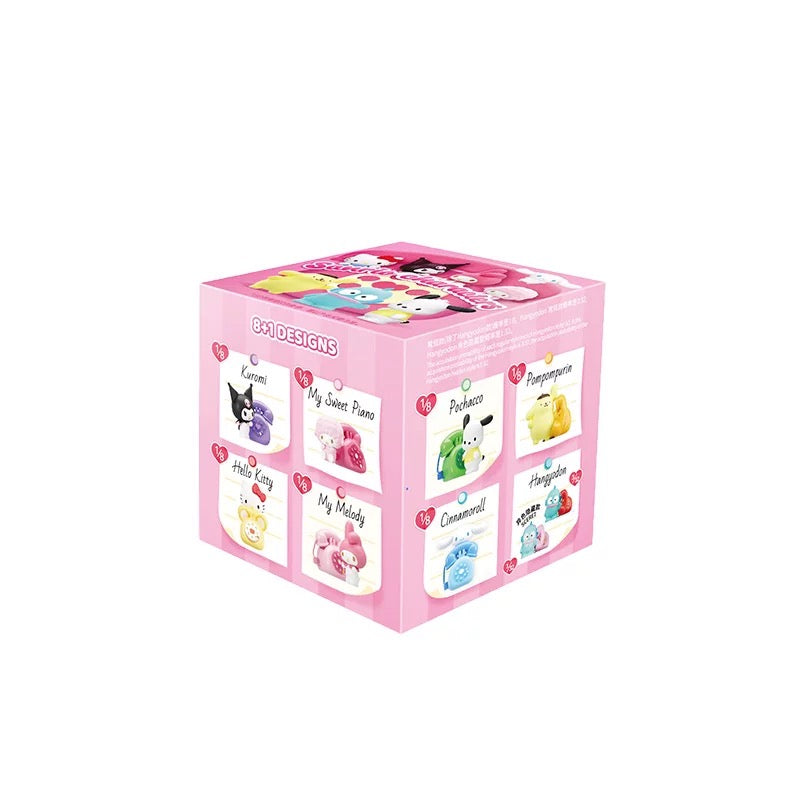 Sanrio Characters with Telephone Mini Box Series | Hello Kitty My Melody Piano Kuromi Cinnamoroll Pompompurin Pochacco Hangyodon - Kawaii Collectable Toys Toy Collection