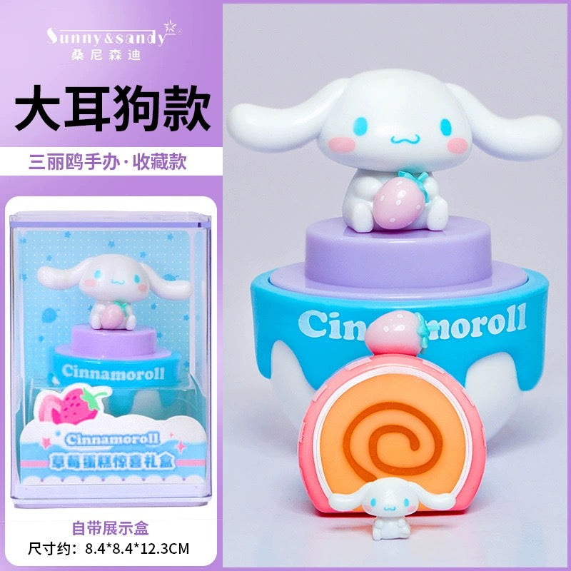 Sanrio Characters Strawberry Cake Mini Box Series | Hello Kitty My Melody Kuromi Cinnamoroll Pompompurin Pochacco - Kawaii Collectable Toys Toy Collection