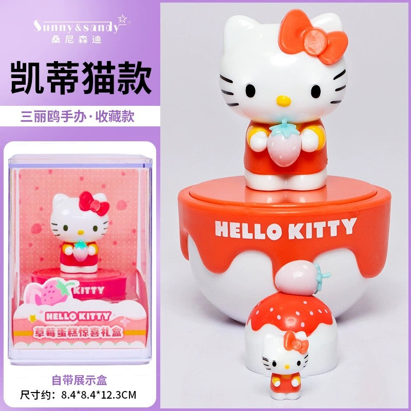 Sanrio Characters Strawberry Cake Mini Box Series | Hello Kitty My Melody Kuromi Cinnamoroll Pompompurin Pochacco - Kawaii Collectable Toys Toy Collection