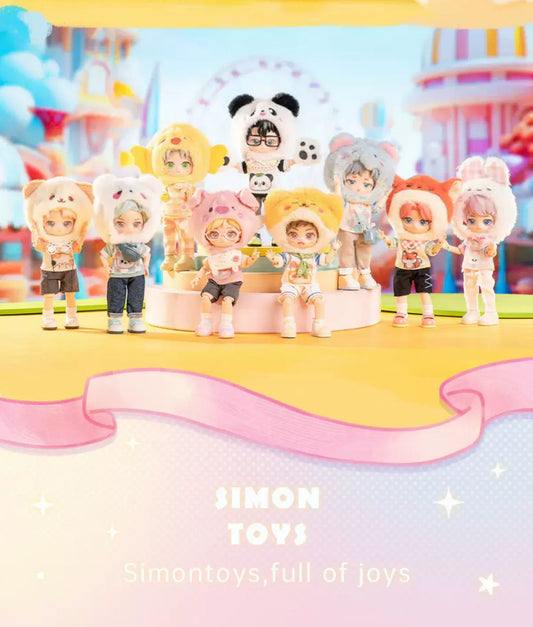 Simon Toys Peetsoon | Amusement Park Animals Ver Students - 1/12 ob11 11cm BJD Doll Ball Joint Doll Collectible Toys Cute Boy Mystery Blind Box