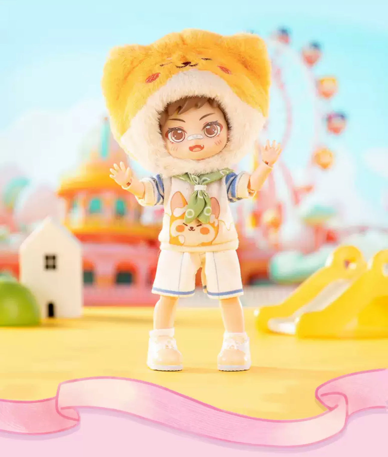 Simon Toys Peetsoon | Amusement Park Animals Ver Students - 1/12 ob11 11cm BJD Doll Ball Joint Doll Collectible Toys Cute Boy Mystery Blind Box