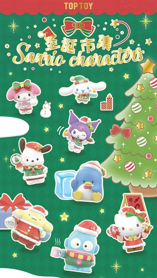 Top Toy Sanrio Characters Christmas Martket Car Blind Box - Hello Kitty My Melody Kuromi Cinnamoroll Pompompurin Pochacco Hangyodon