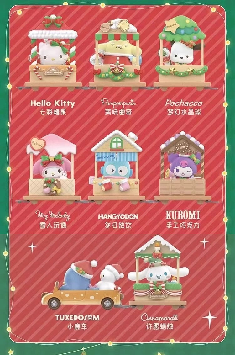 Top Toy Sanrio Characters Christmas Martket Car Blind Box - Hello Kitty My Melody Kuromi Cinnamoroll Pompompurin Pochacco Hangyodon