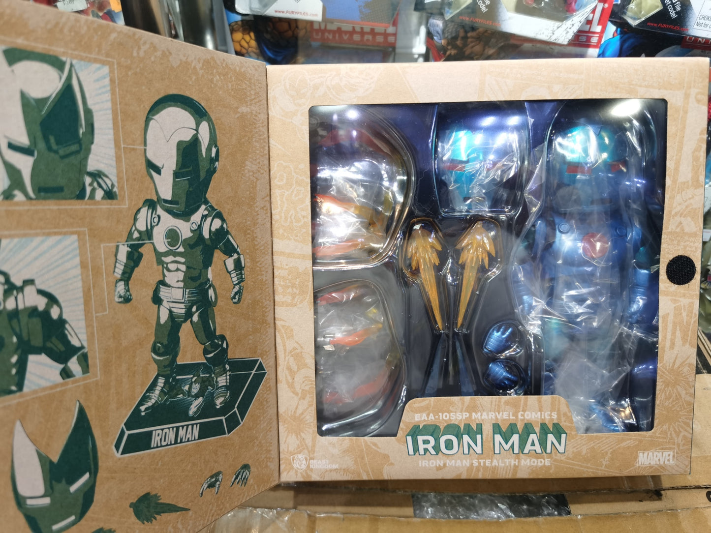 beast kingdom marvel ironman stealth mode inside the box