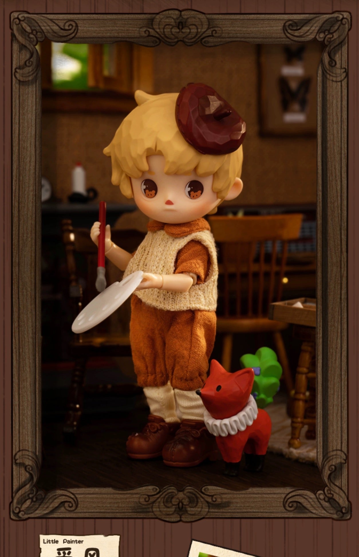 Mystery Blind Box 1/12 OB11 11cm BJD Doll Little Painter & Little Witch Ball Joint Doll Collectible Toys Penny Box