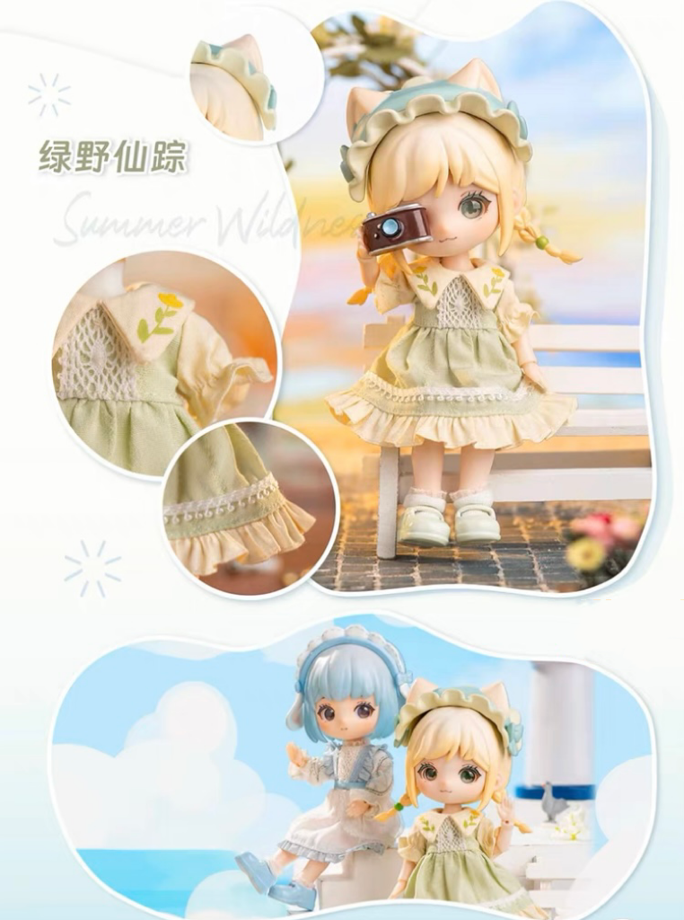 Simon Toys Liroro Summer Island 1/12 ob11 11cm BJD Doll Ball Joint Doll - Collectible Toys Mystery Blind Box